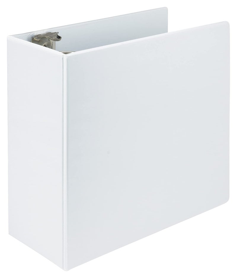 Samsill Plant-Based 5 Inch Durable D- Ring, Made in USA, View Binder, Eco-Friendly, USDA Certified Biobased, White - Image 4